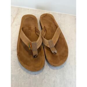 Rainbow Sandals Leather Flip Flops in Sierra Brown Size XL 11–12